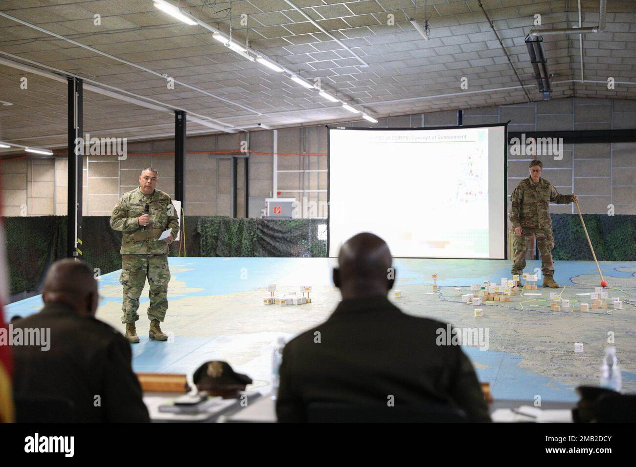 U.S. Army Col. Charles Fairbanks (left), commander of the 96th