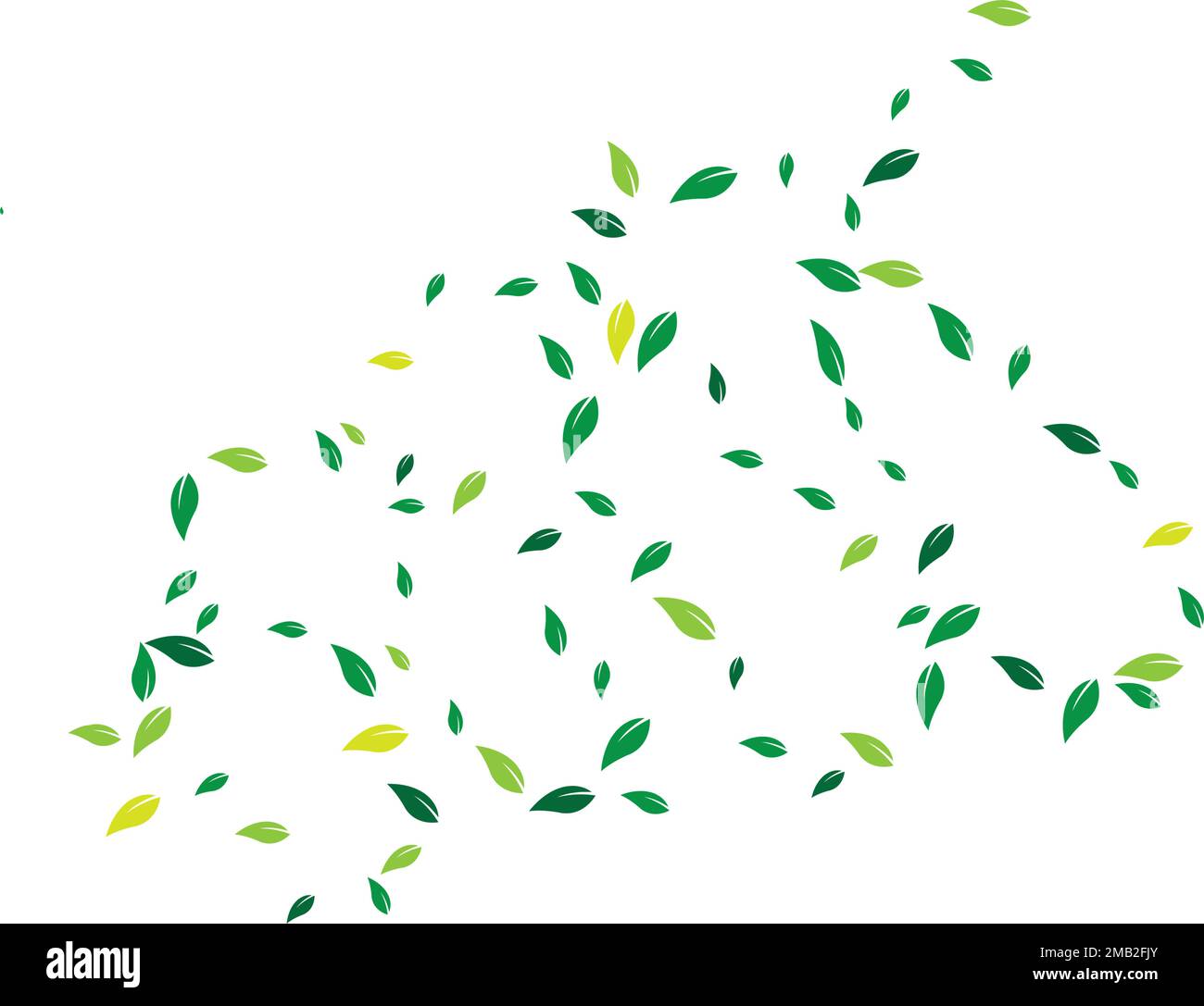 fying leaves background illustration desing Stock Vector