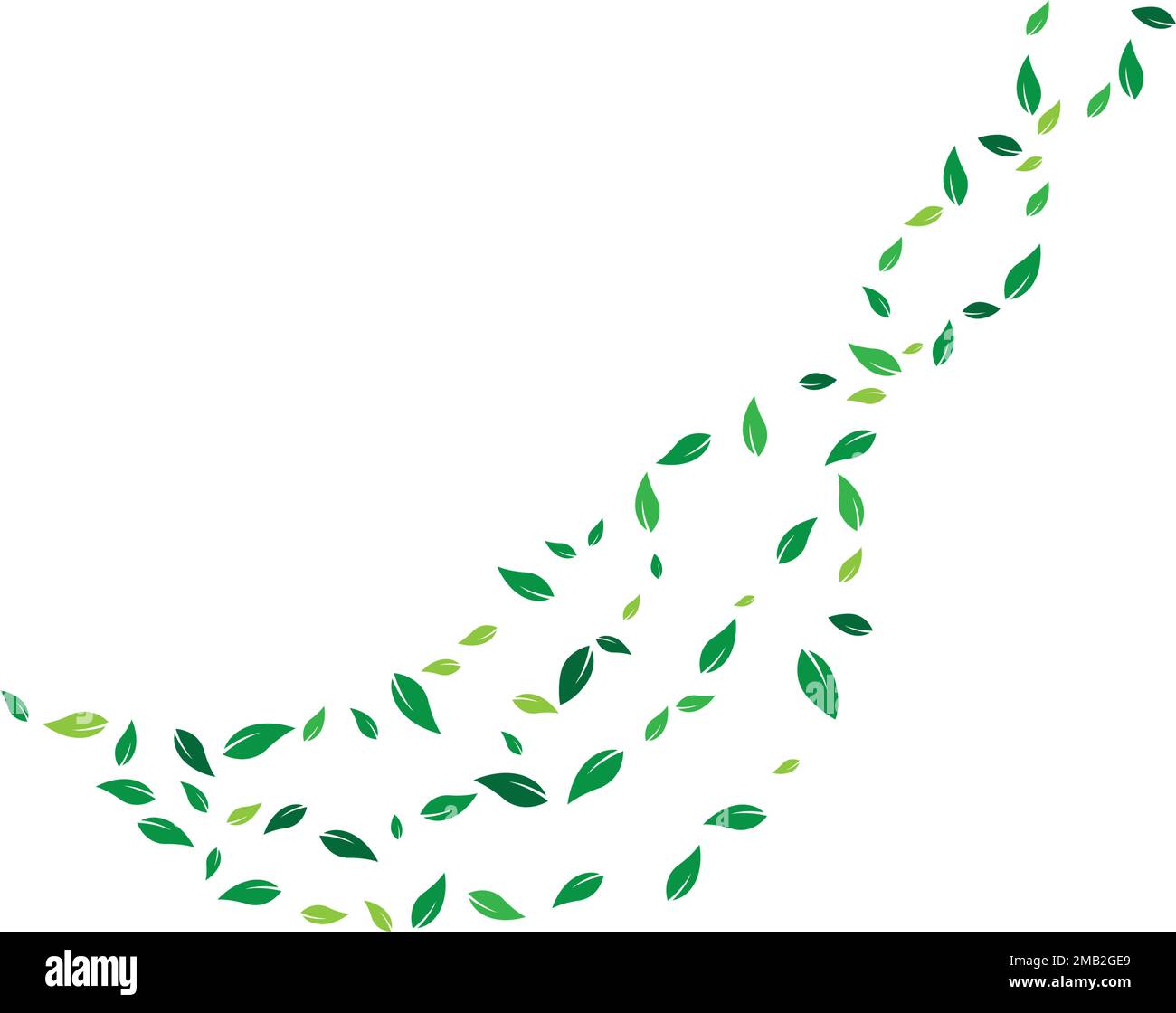 fying leaves background illustration desing Stock Vector