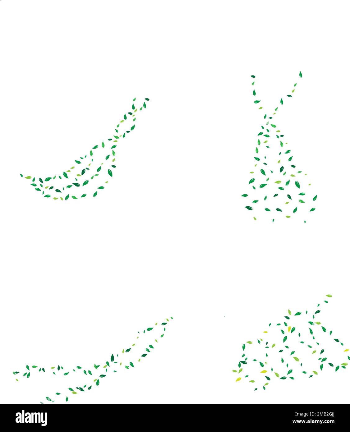 fying leaves background illustration desing Stock Vector