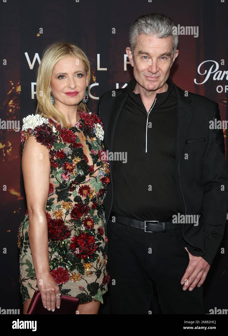 Sarah Michelle Gellar, James Marsters, at Los Angeles Premiere Of Paramount+'s "Wolf Pack" at Harmony Gold in os Angeles, CA, USA on January 19, 2022. Photo by Fati Sadou/ABACAPRESS.COM Credit: Abaca Press/Alamy Live News Stock Photo