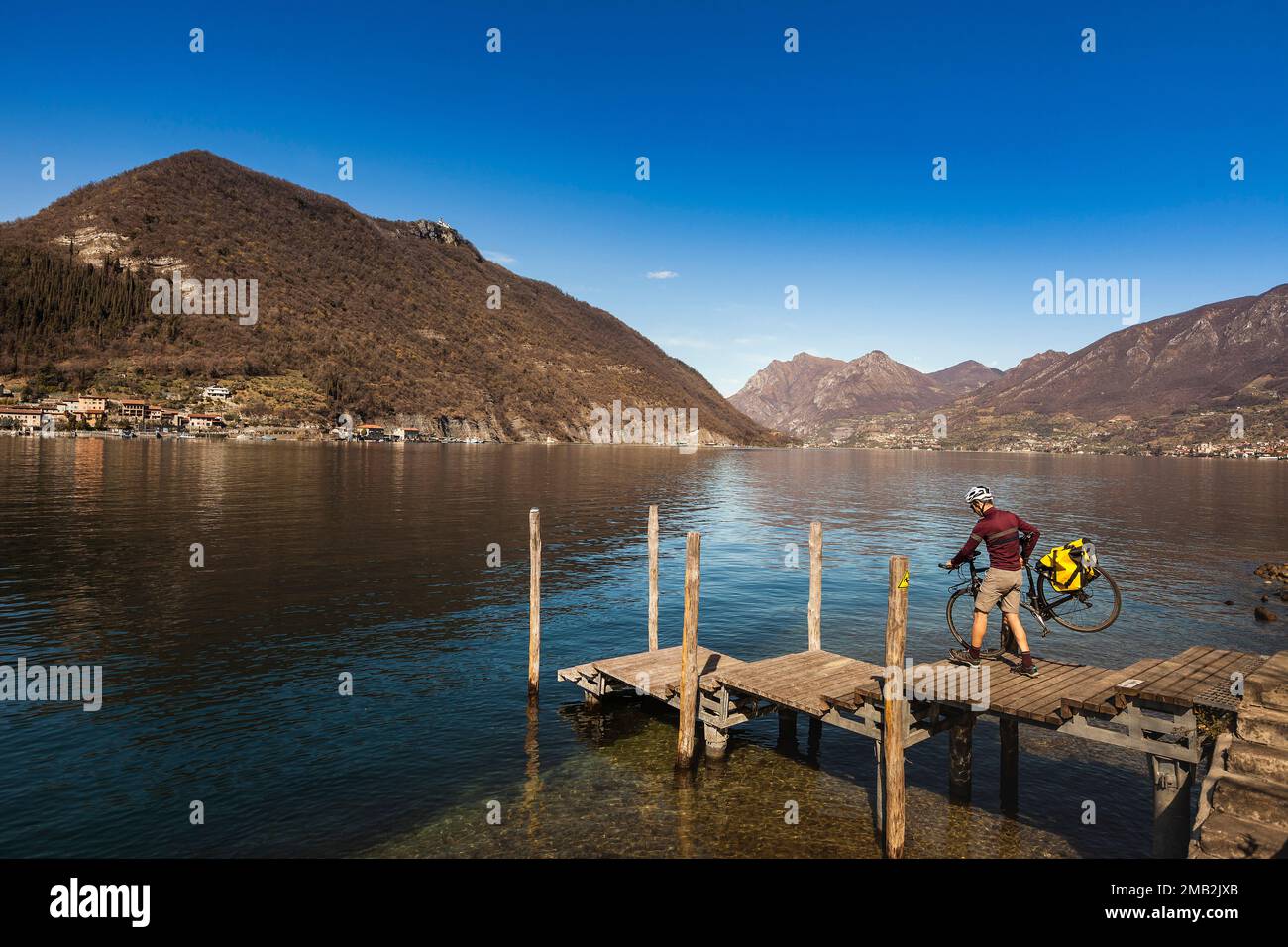 Italy, lombardia, bergamo area - Lago d'Iseo, Sulzano village Stock Photo
