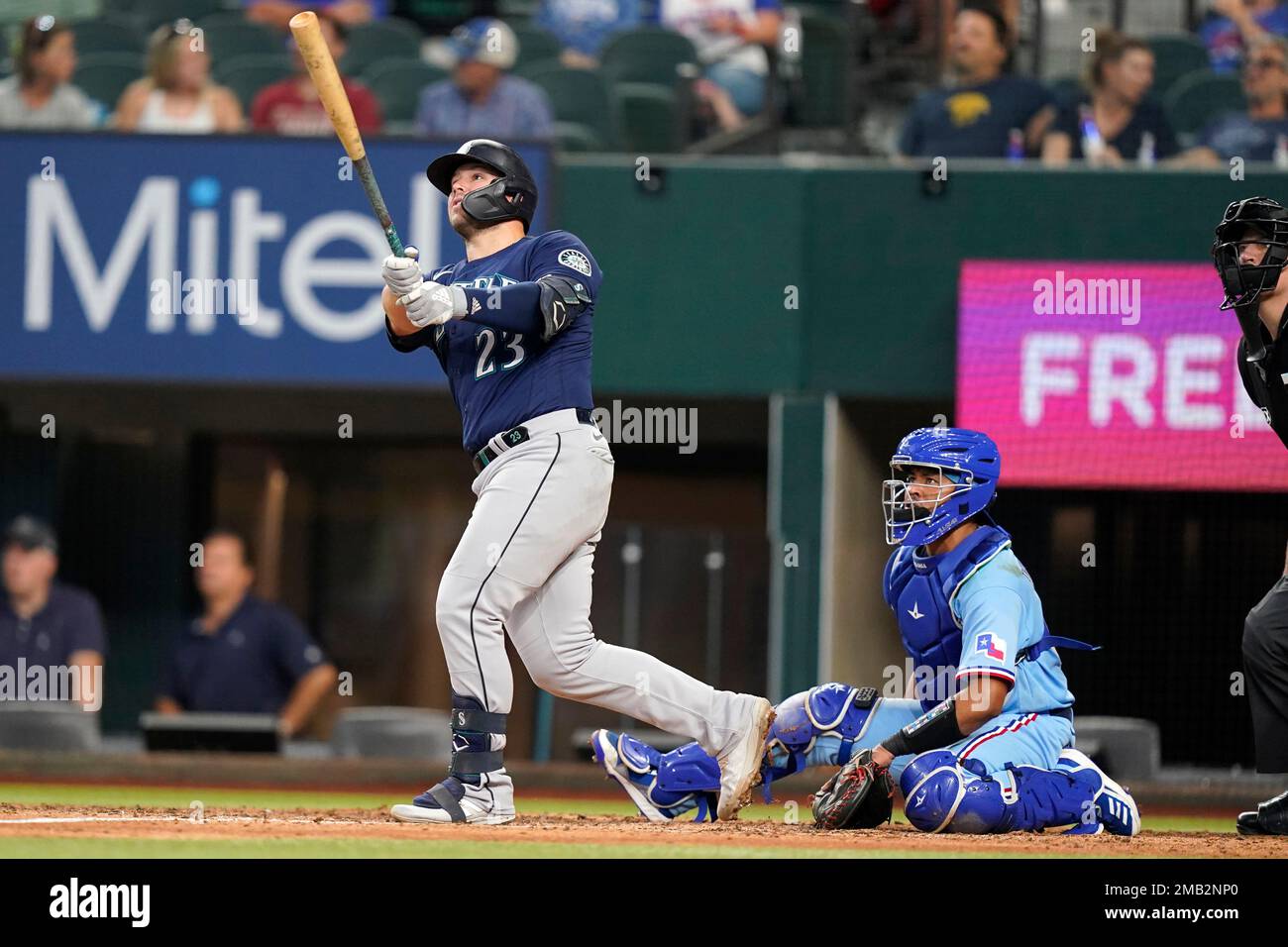 July 1202021: Seattle first baseman Ty France (23) runs the bases during  the game with the Seattle Mariners and the Colorado Rockies held at Coors  Field in Denver Co. David Seelig/Cal Sport