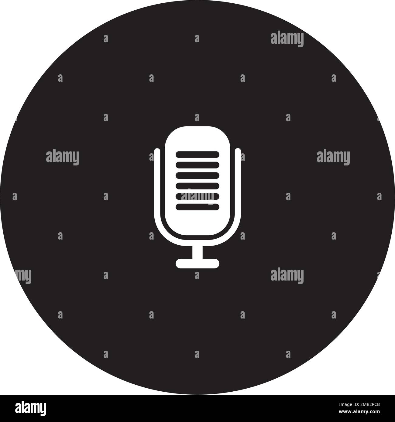 microphone icon vector template flat design Stock Vector Image & Art ...