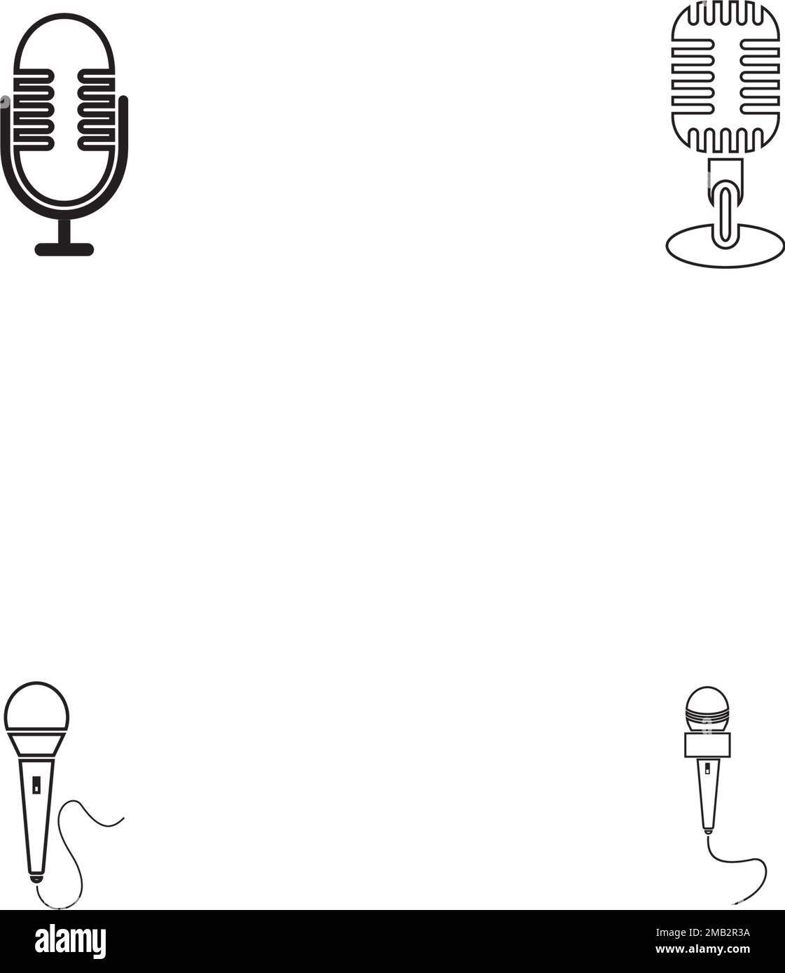microphone icon vector template flat design Stock Vector Image & Art ...