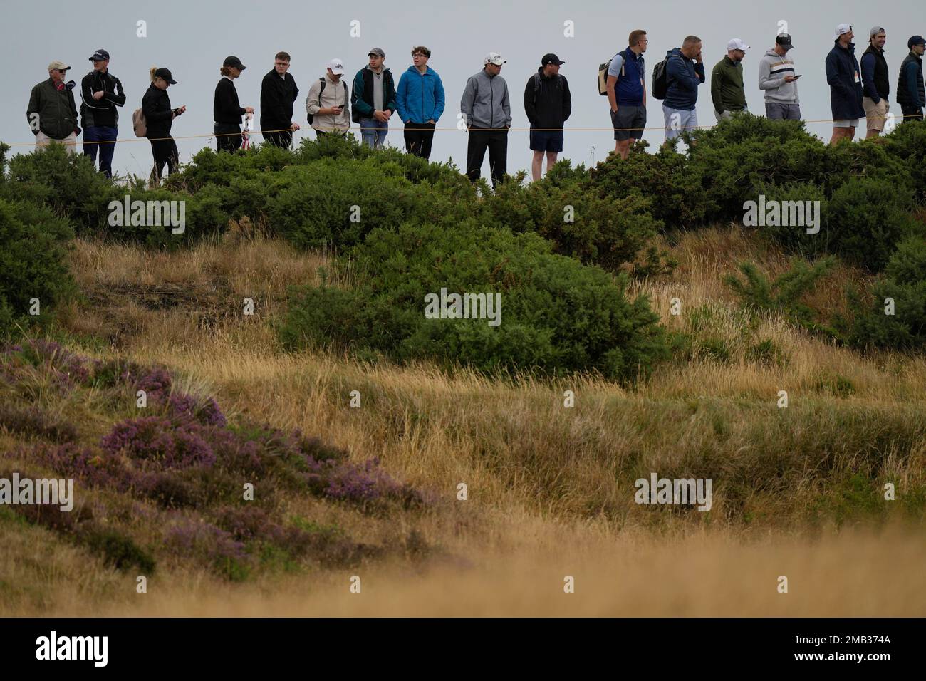Spectators watch the second round of the British Open golf championship on the Old Course at St