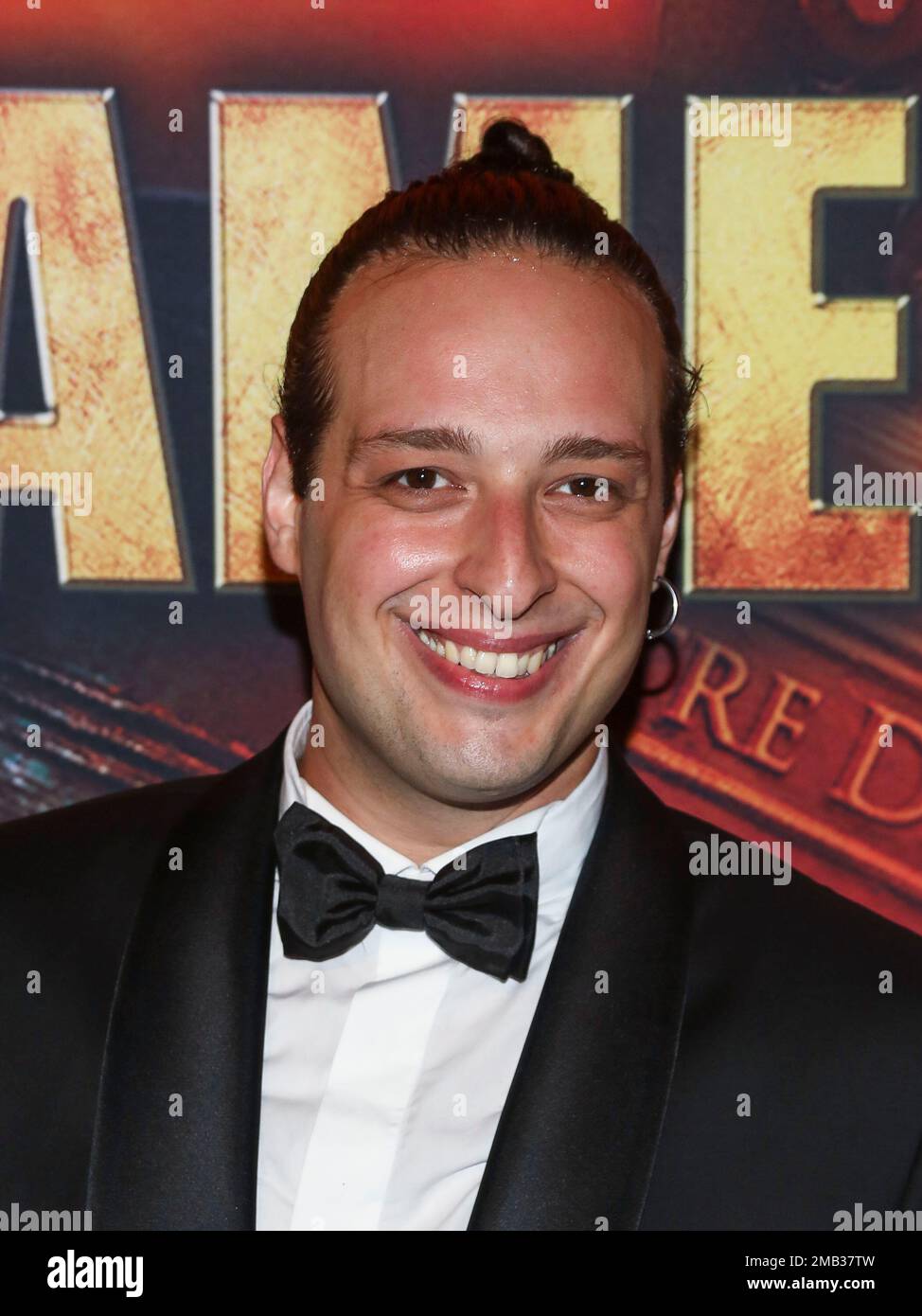 Actor Angelo Del Vecchio attends the "Notre Dame de Paris" opening