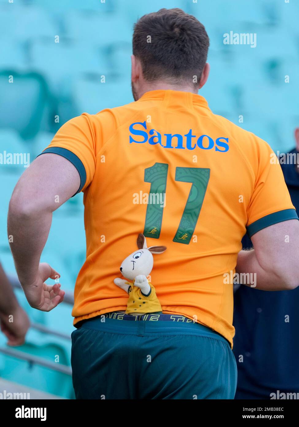 Angus Bell has Wally, the official mascot of the Wallabies rugby union ...