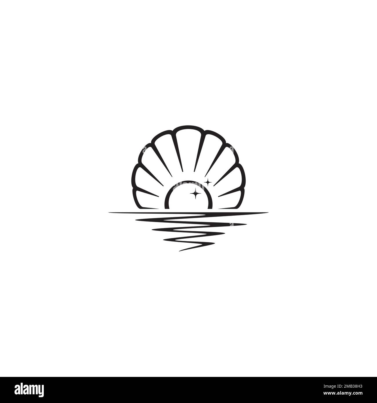 Clamshell and Ocean logo or icon design Stock Vector Image & Art Alamy
