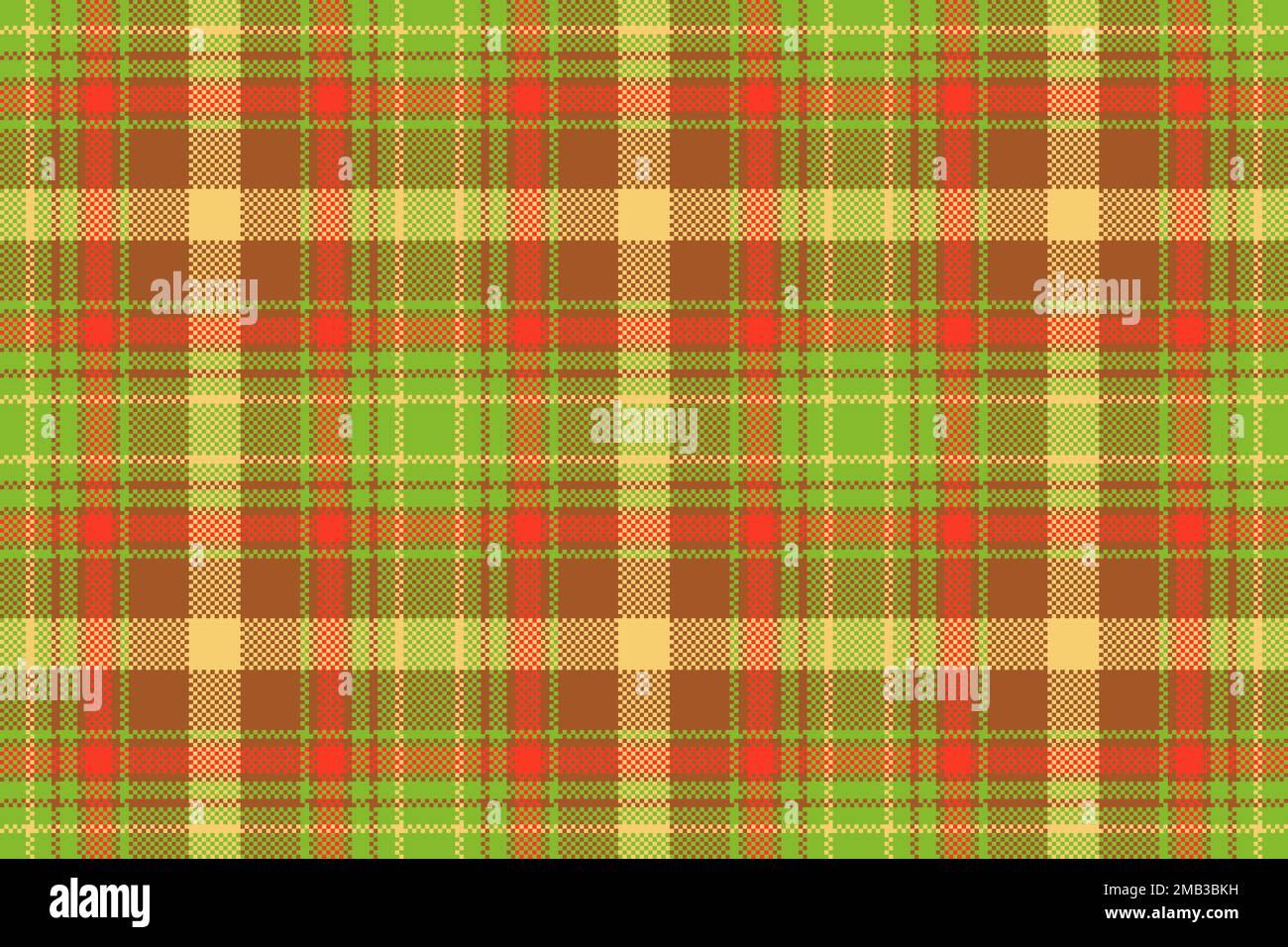 Tartan seamless texture. Background plaid textile. Pattern check fabric vector in red and green colors. Stock Vector