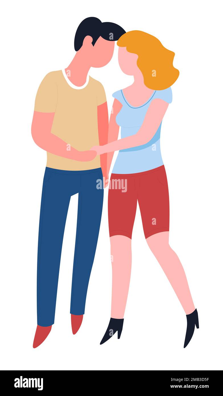 Couple holding hands and walking love and relationship isolated ...