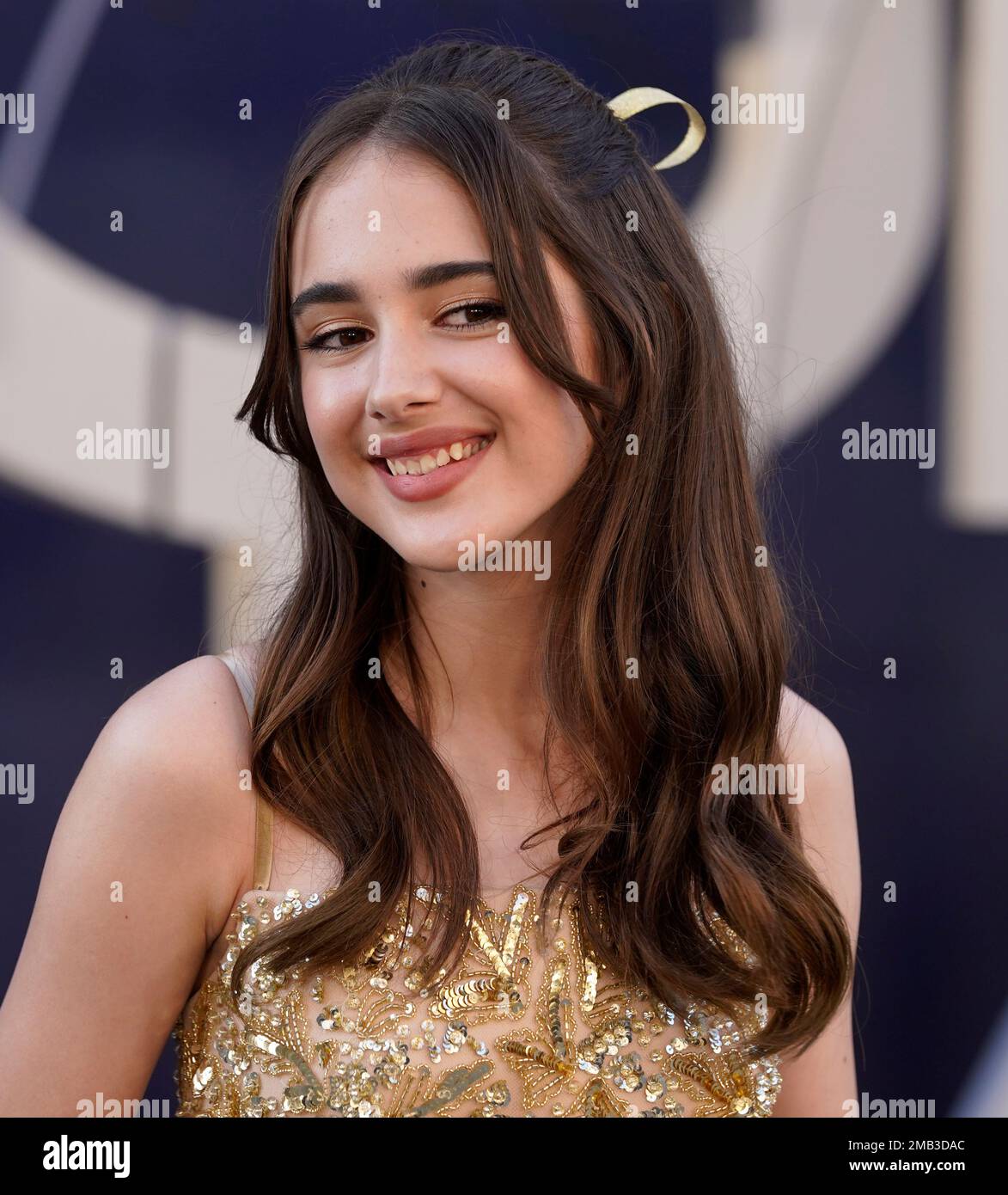 Julia Butters poses at the premiere of the film "The Gray Man