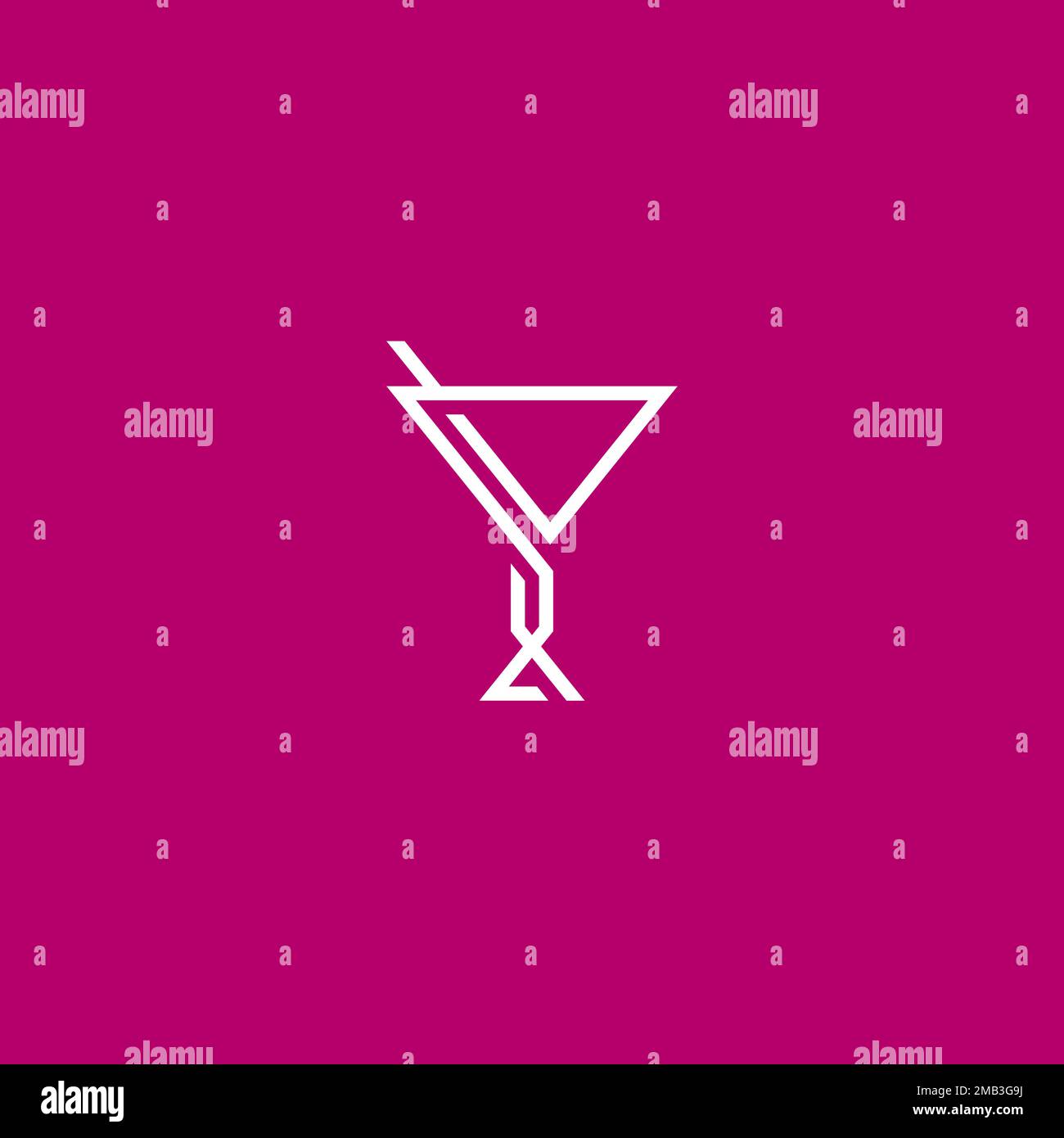 Cocktail Glass logo or icon design Stock Vector Image & Art Alamy