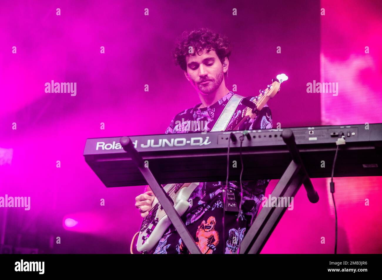 Matthew Lewin of Magdalena Bay performs during the Festival d’ete de
