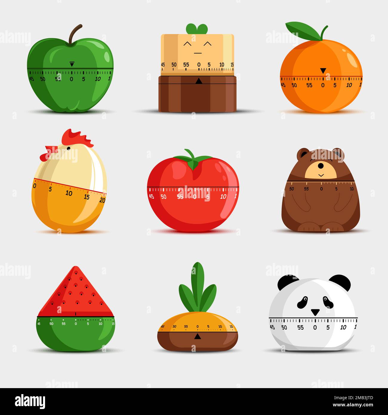 Timers and time measuring tools isolated icons mechanic stopwatch Stock Vector Image & Art Alamy