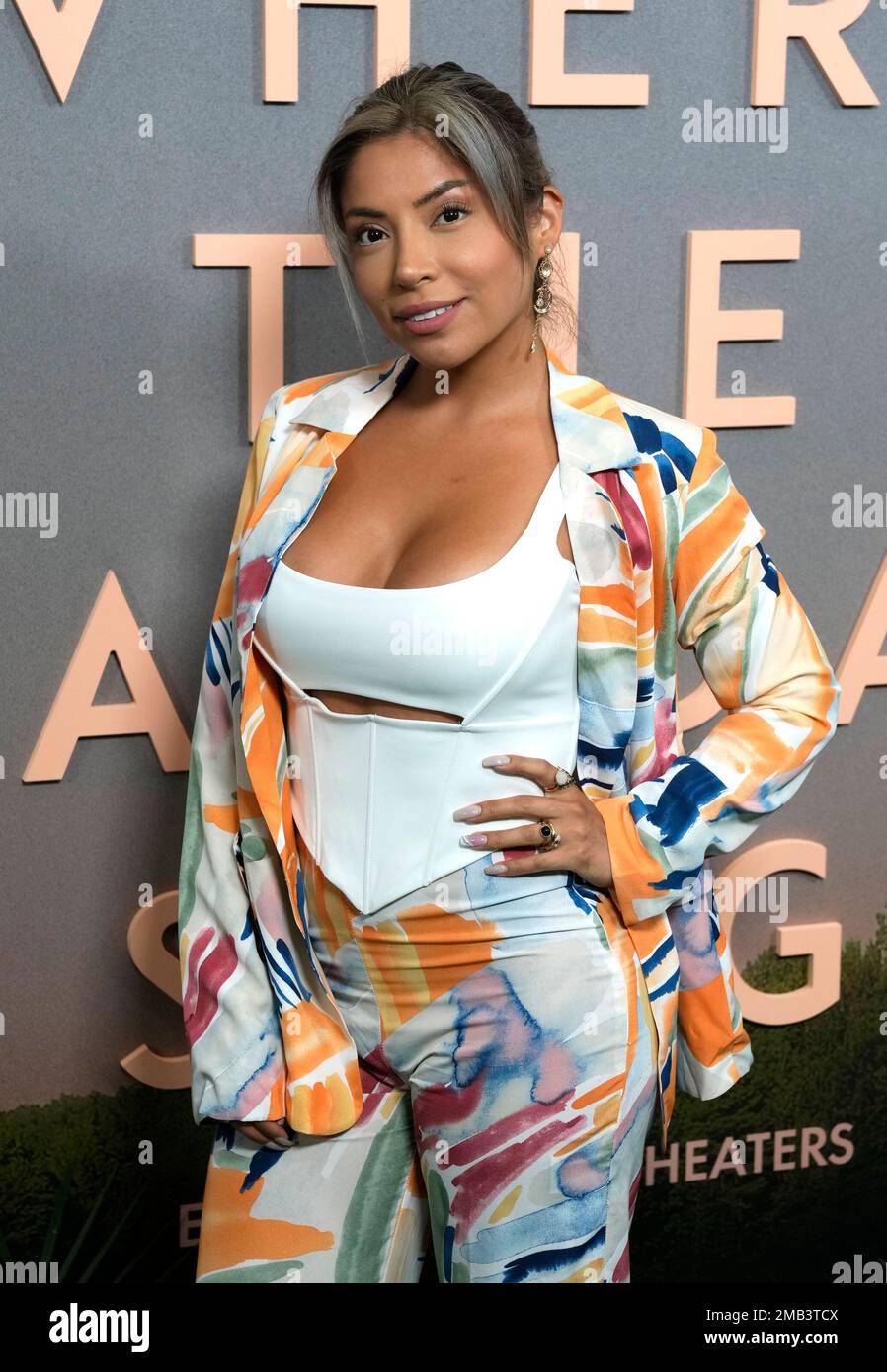 Jessenia Gallegos attends the premiere of "Where the Crawdads Sing" at