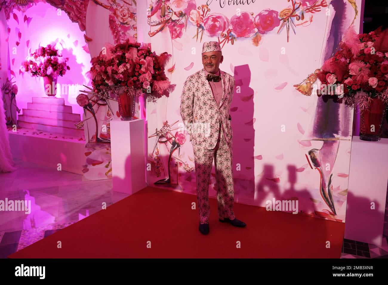 French footwear designer Christian Louboutin poses on the red carpet for an  opening event for the exhibition Louis Vuitton Series 2 - Past, Present a  Stock Photo - Alamy