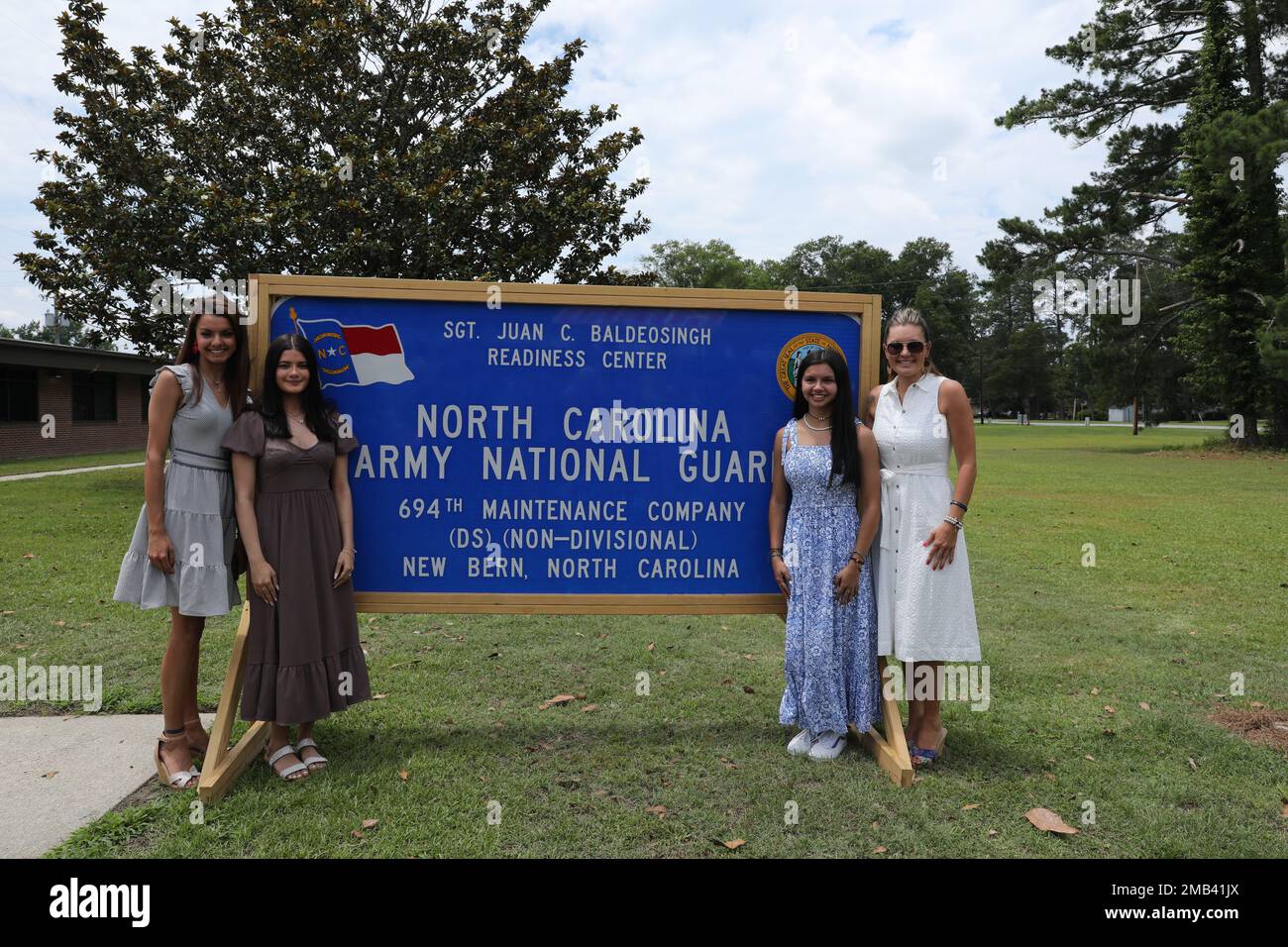 The family of U.S. Army Sgt. Juan “Carlos” Baldeosingh pose for a group
