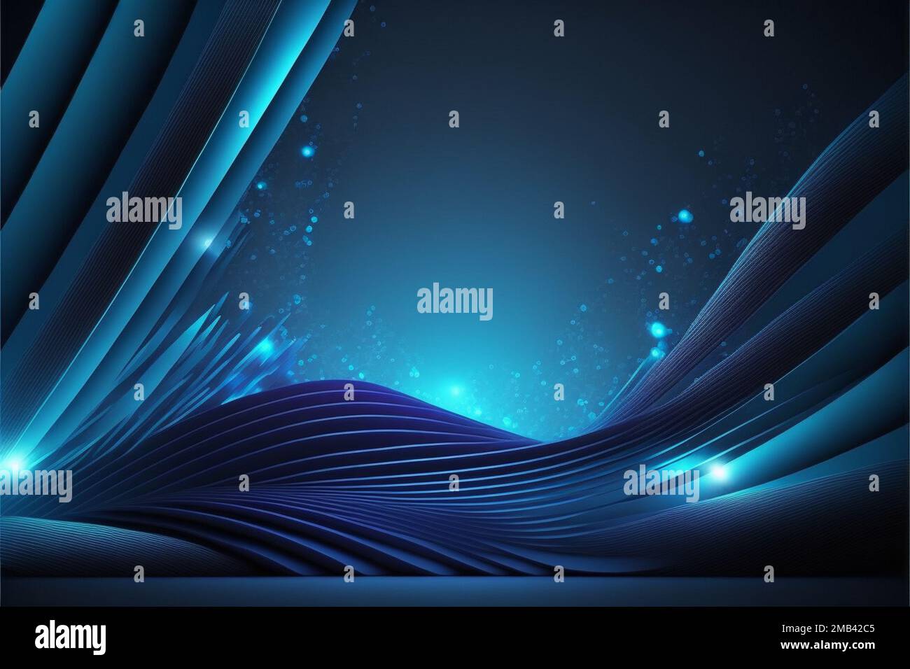 A modern abstract blue background with waves, shapes and lights Stock ...