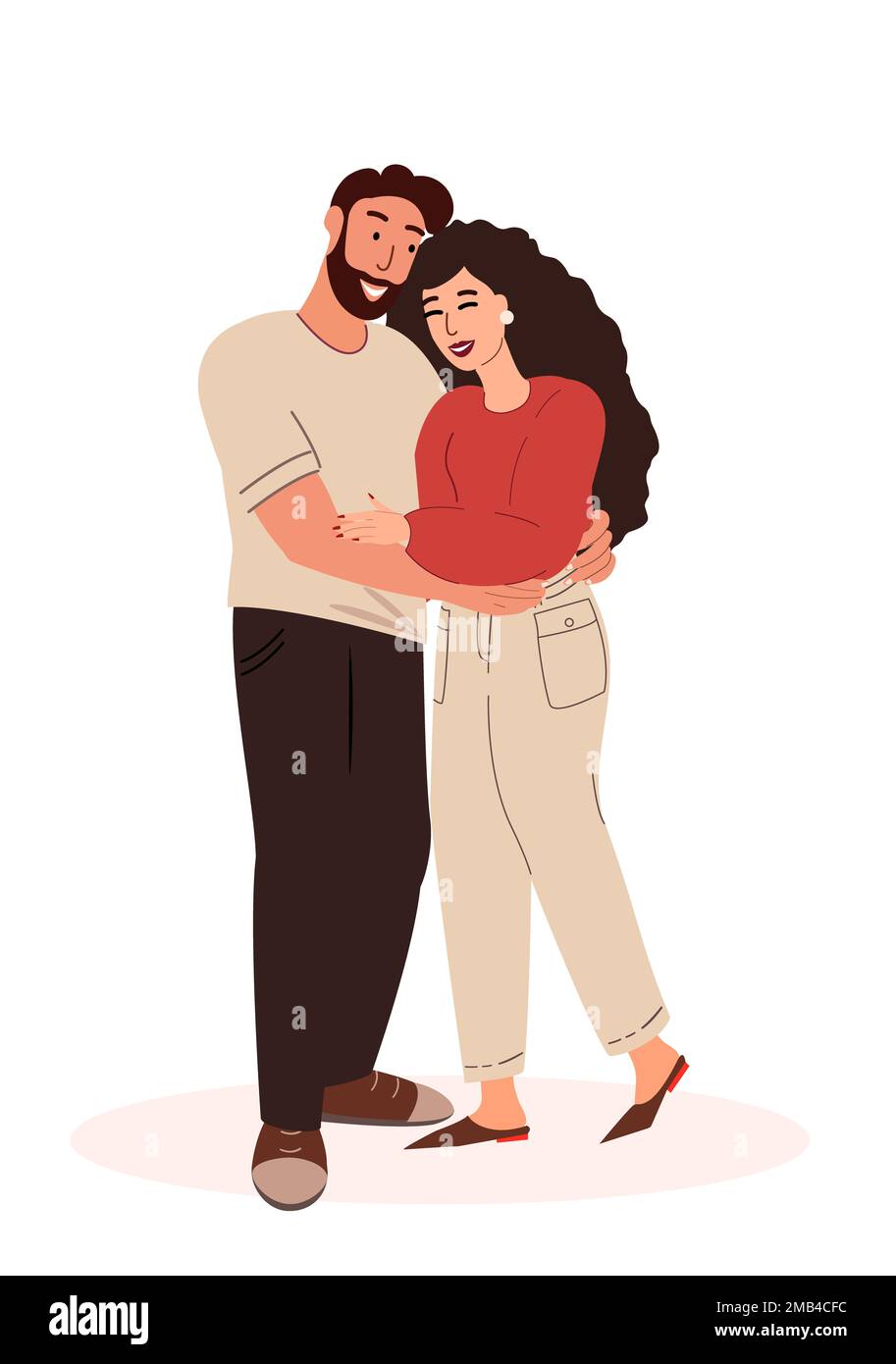 Young cartoon couple husband wife hi-res stock photography and images -  Alamy