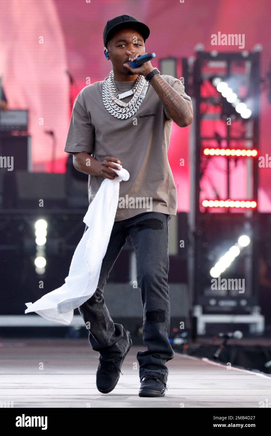 Roddy Ricch performs at the Wireless festival in London, Friday, July 8,  2022. (Photo by David Cliff/Invision/AP Stock Photo - Alamy