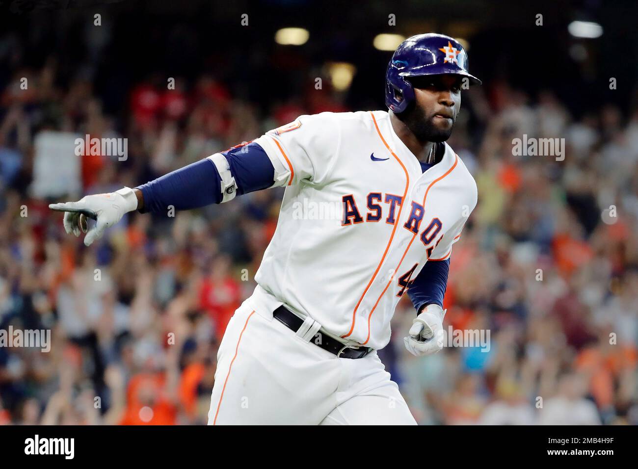 Houston Astros designated hitter Yordan Alvarez (44) batting in the bottom  of the sixth inning of the MLB game between the Houston Astros and the New  Stock Photo - Alamy