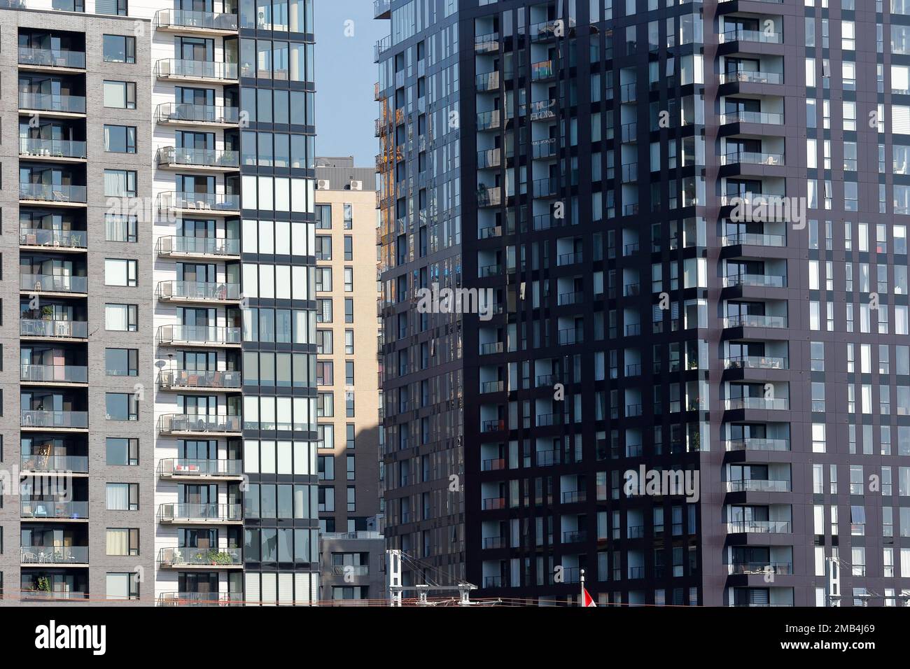 Modern apartment buildings, Montreal, Province of Quebec, Canada Stock