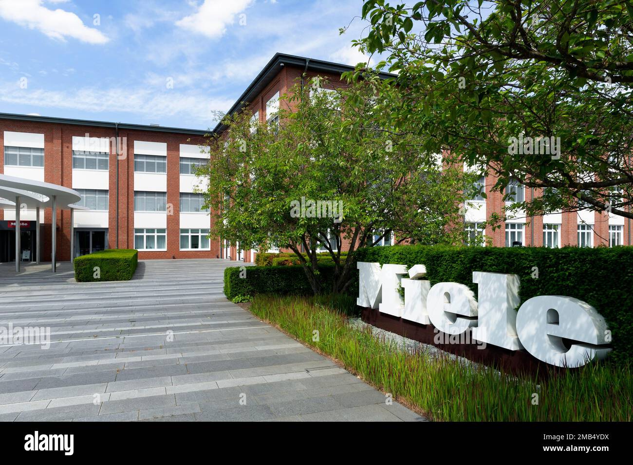 Miele Museum and main administration building of the kitchen and household appliance manufacturer Miele, Guetersloh, East Westphalia, North Stock Photo