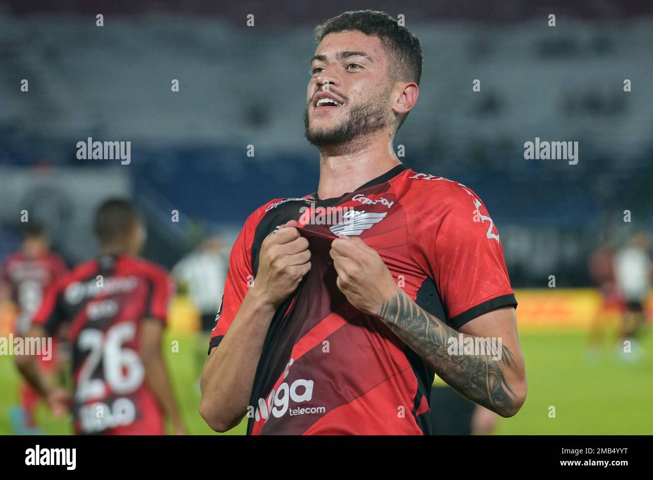 Coach Paulo Autori of Brazil's Athletico Paranaense scratches his head  during a Copa Libertadores round of sixteen second leg soccer match against  Argentina's River Plate at the Libertadores de America stadium in