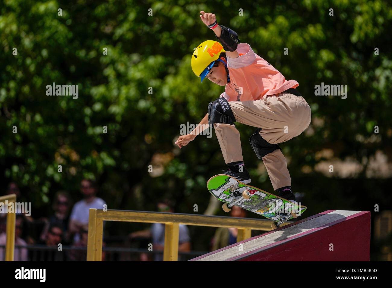 Coco Yoshizawa of Japan in action during the quarterfinals at the