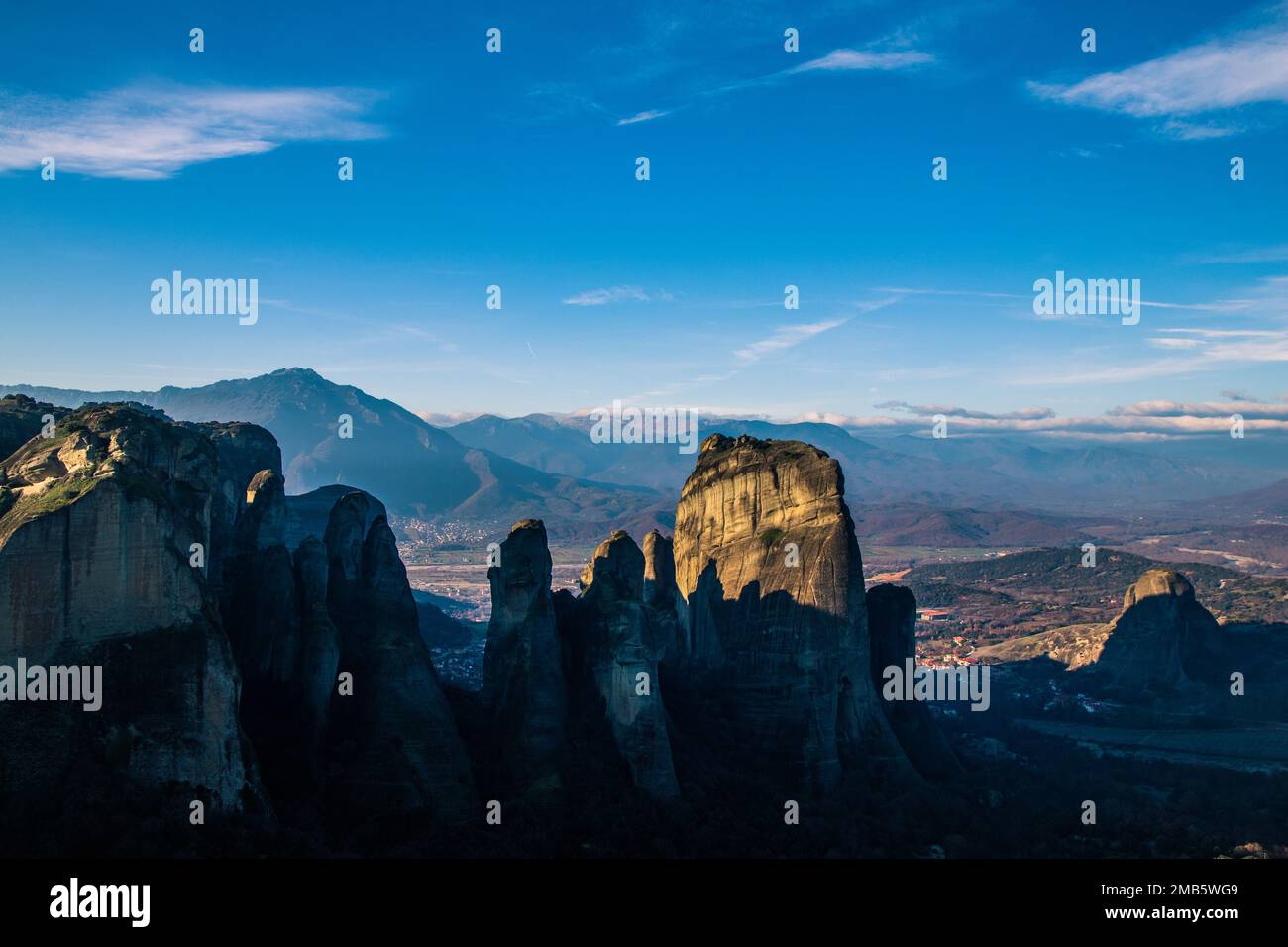 Some mountains with a rare and extremely beautiful shape. Stock Photo