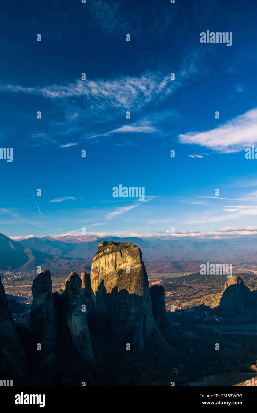 Some mountains with a rare and extremely beautiful shape. Stock Photo