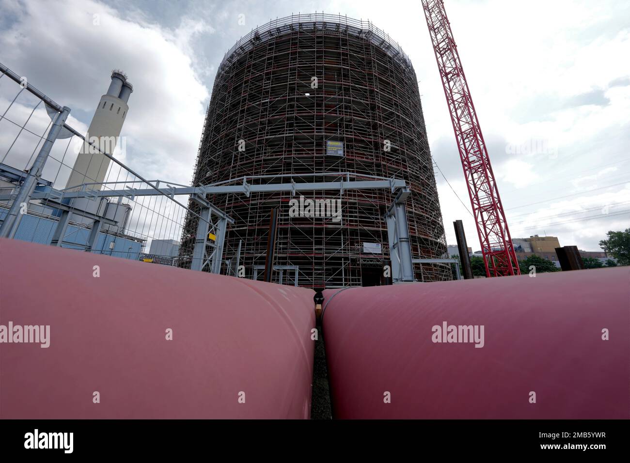 A vast thermal tank to store hot water is pictured in Berlin, Germany