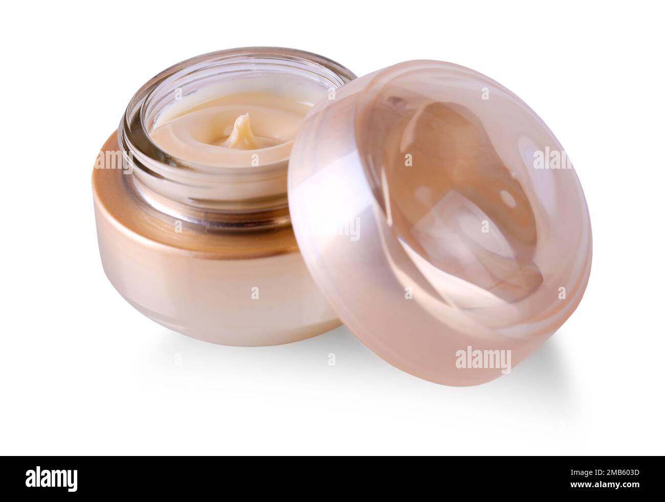 The cosmetic cream in container isolated on white background Stock ...