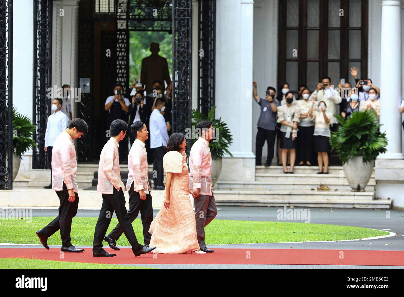 Philippine President Ferdinand Marcos Jr., Right, Arrives With His ...