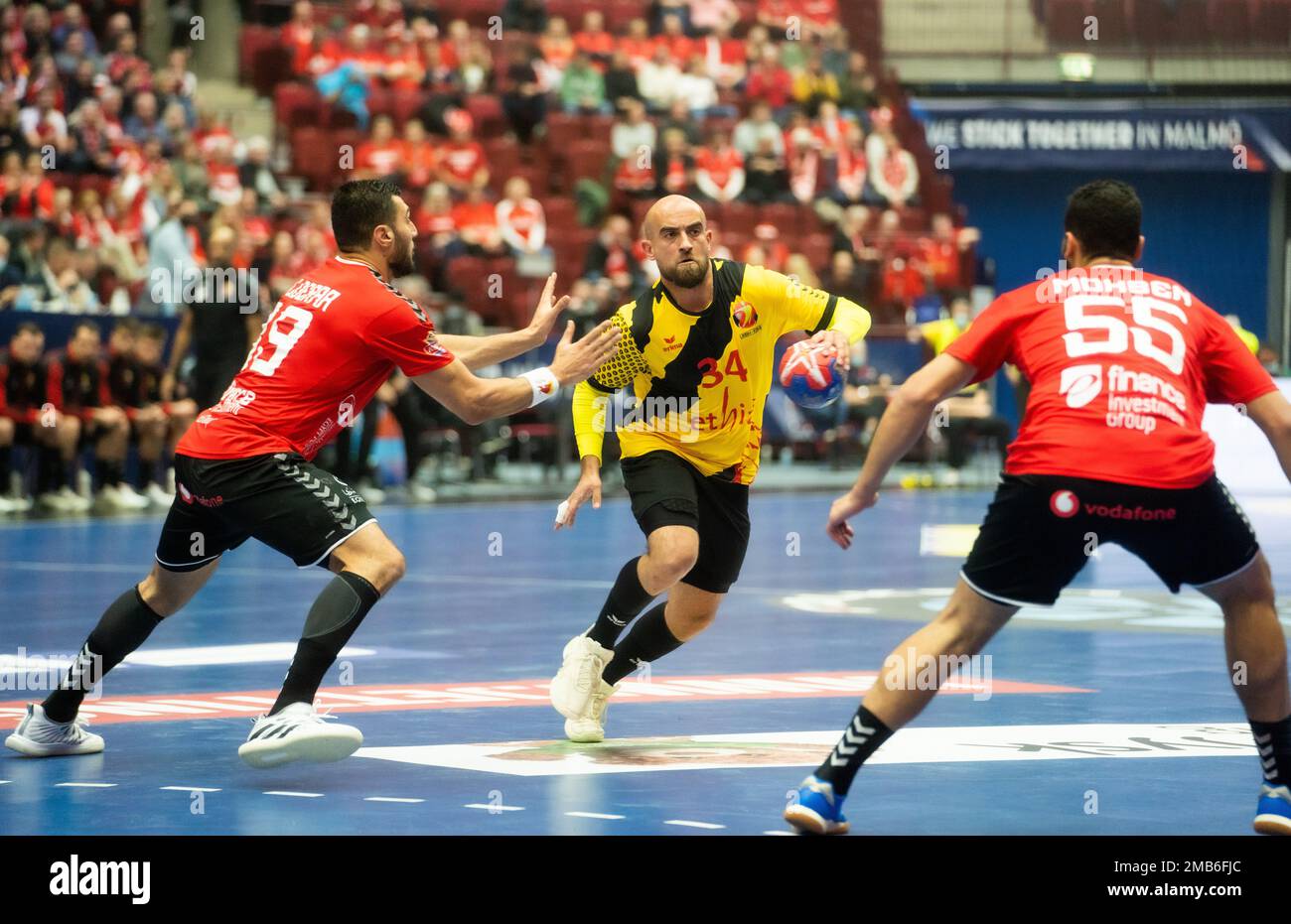 Malmo, Sweden. 19th Jan, 2023. Arber Qerimi (34) of Belgium seen during