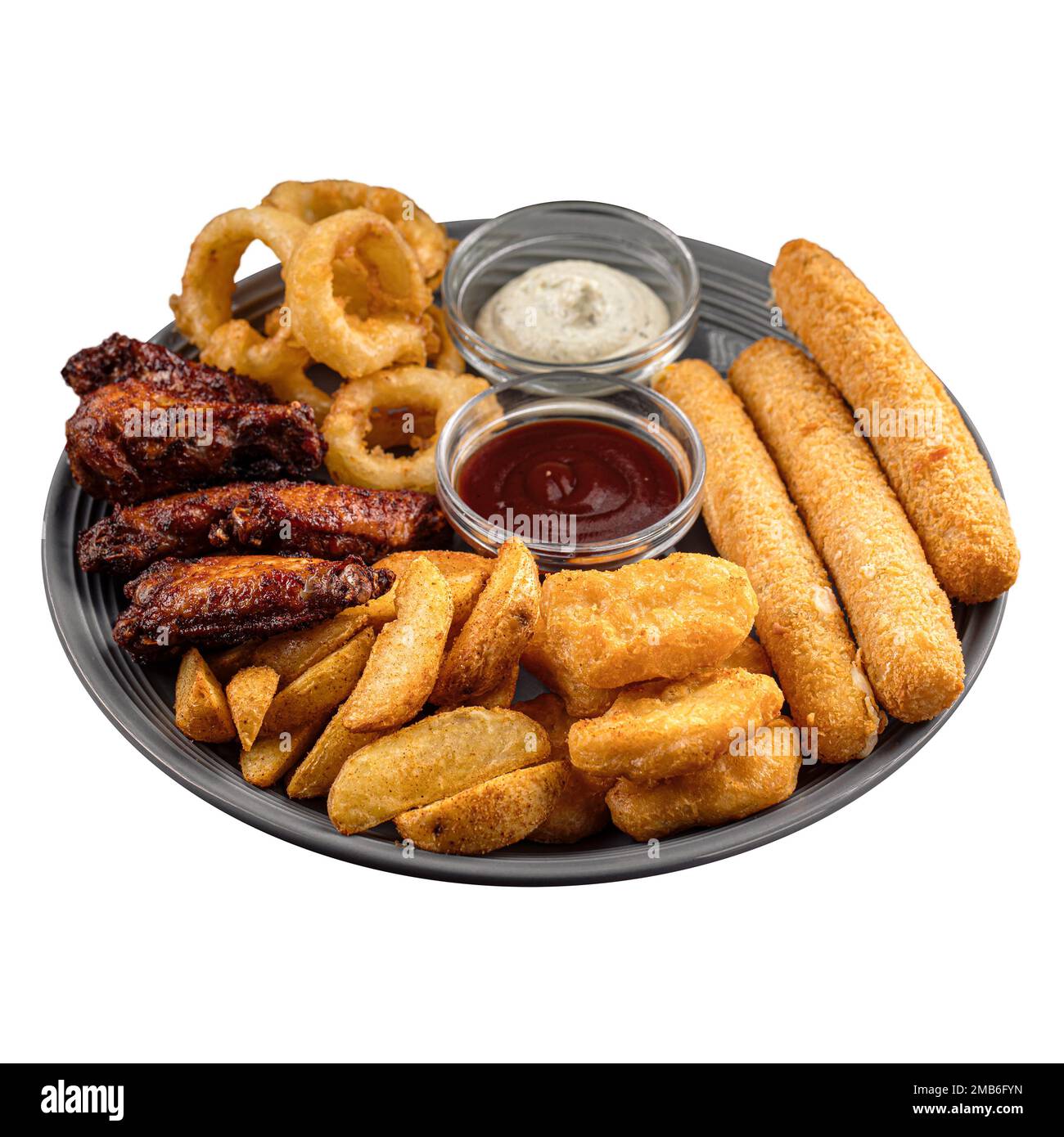 Isolated plate of fried appetizer salty snack Stock Photo - Alamy