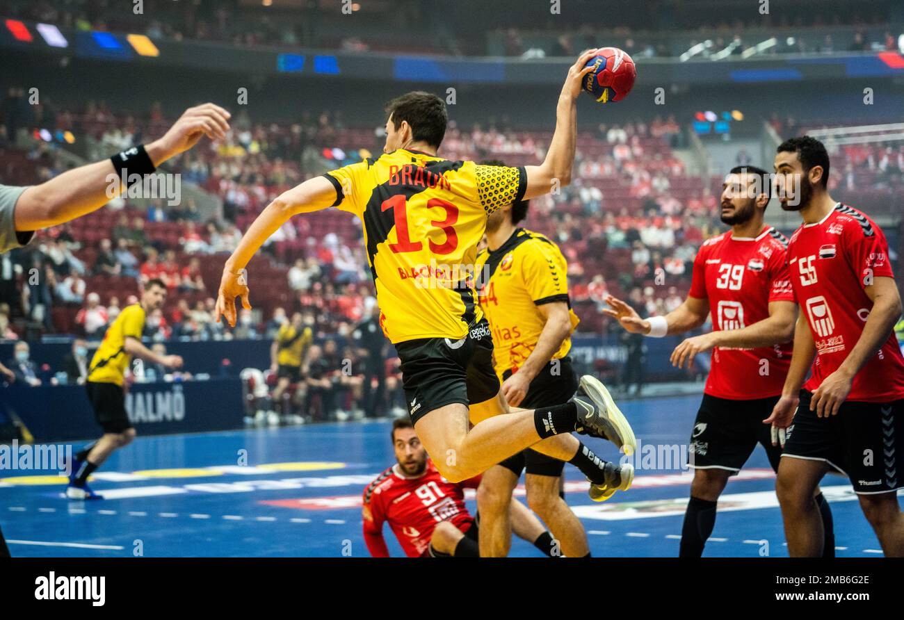 Malmo, Sweden. 19th Jan, 2023. Nick Braun (13) of Belgium seen during