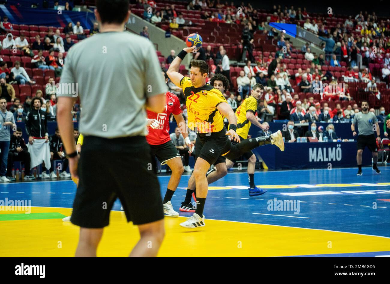 Malmo, Sweden. 19th Jan, 2023. Yves Vancosen (22) of Belgium seen