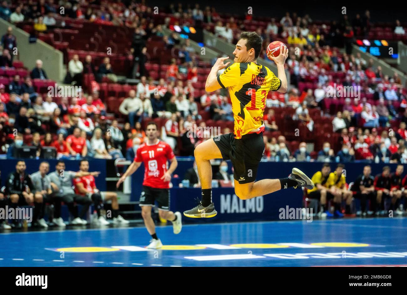 Malmo, Sweden. 19th Jan, 2023. Nick Braun (13) of Belgium seen during