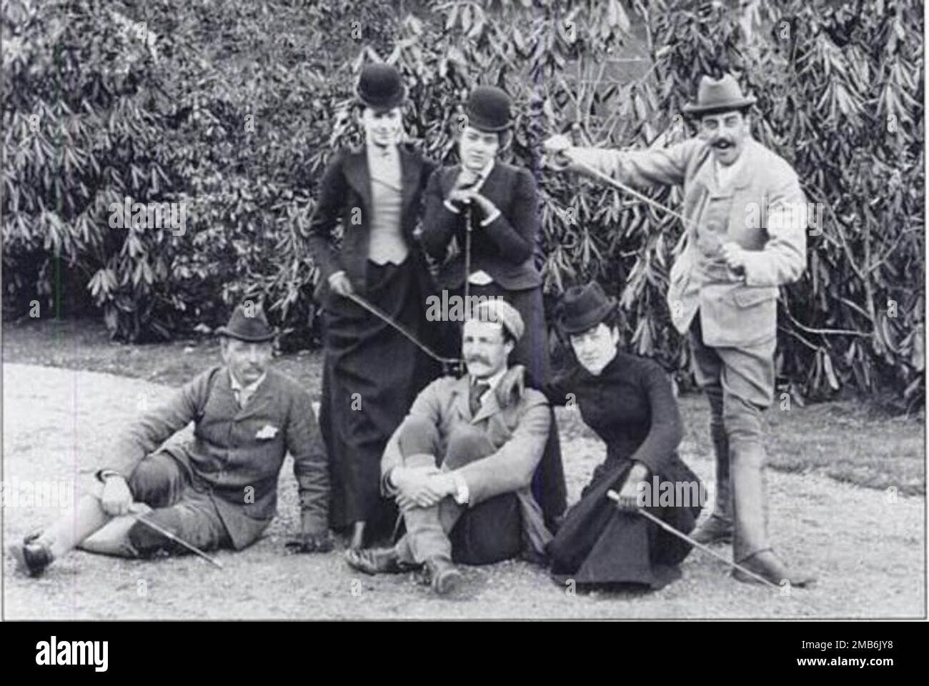 Circa 1892. Seated Walter Rathbone Bacon, Gifford Pinchot, Virginia P