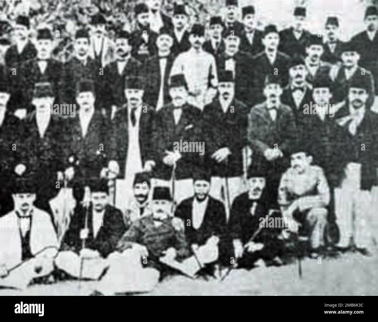 First congress of the Ottoman opposition (Young-Turks) in Paris, in 1902. Stock Photo