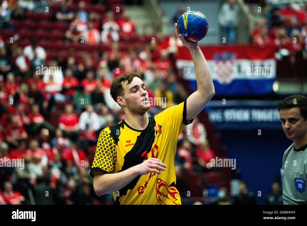Malmo, Sweden. 19th Jan, 2023. Raphael Kotters (10) of Belgium seen