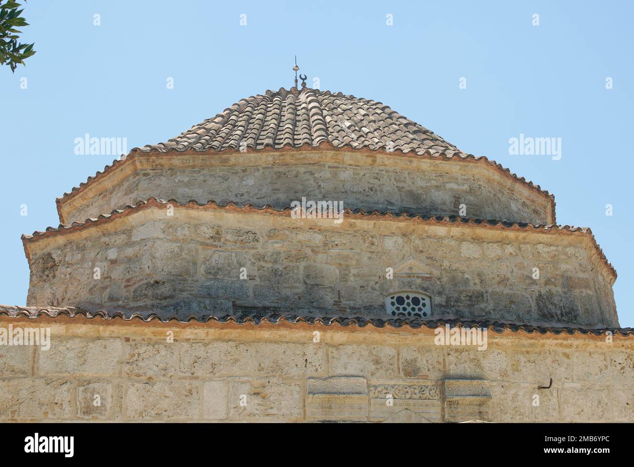 Agalar Mosque built with stones taken from Perge Ancient City in Antalya City, Turkiye Stock Photo