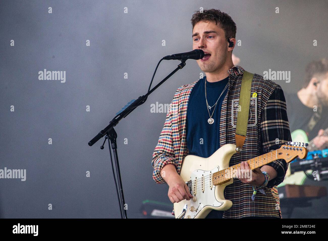 Sam Fender performs at the Glastonbury Festival in Worthy Farm ...