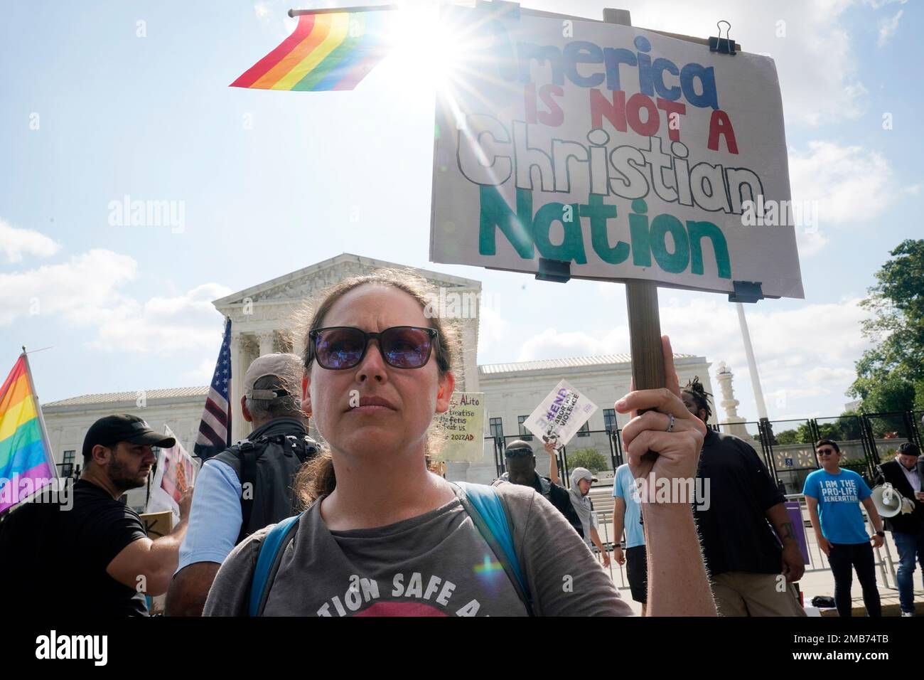 Michelle Peterson from Silver Spring Md. protests about abortion