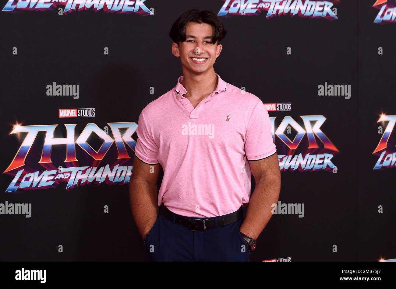 Matt Ramos arrives at the premiere of "Thor Love and Thunder," Thursday, June 23, 2022, at the