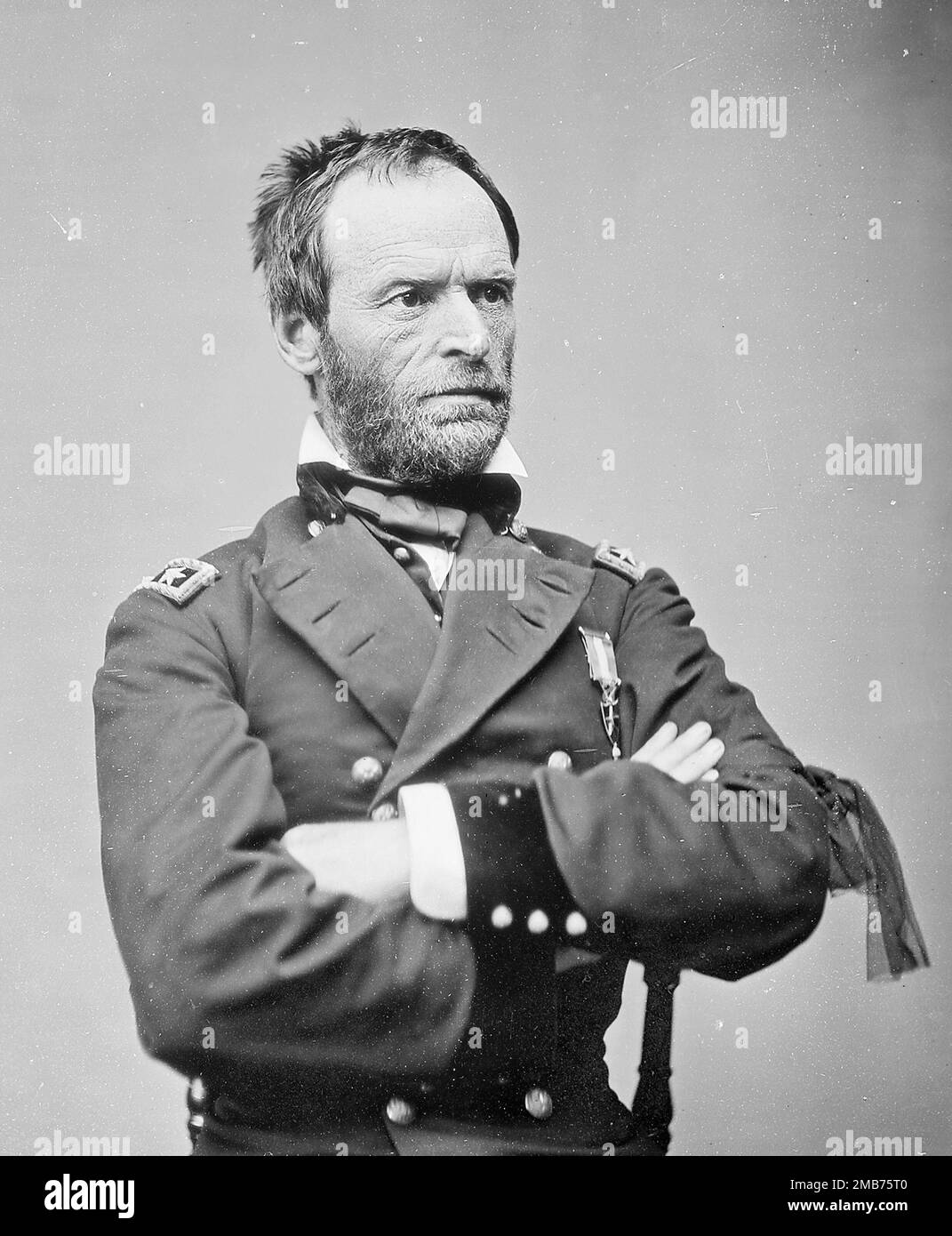 General William Tecumseh Sherman  who was a leading general in the US Army (aka the Union Army) during the American Civil War Stock Photo
