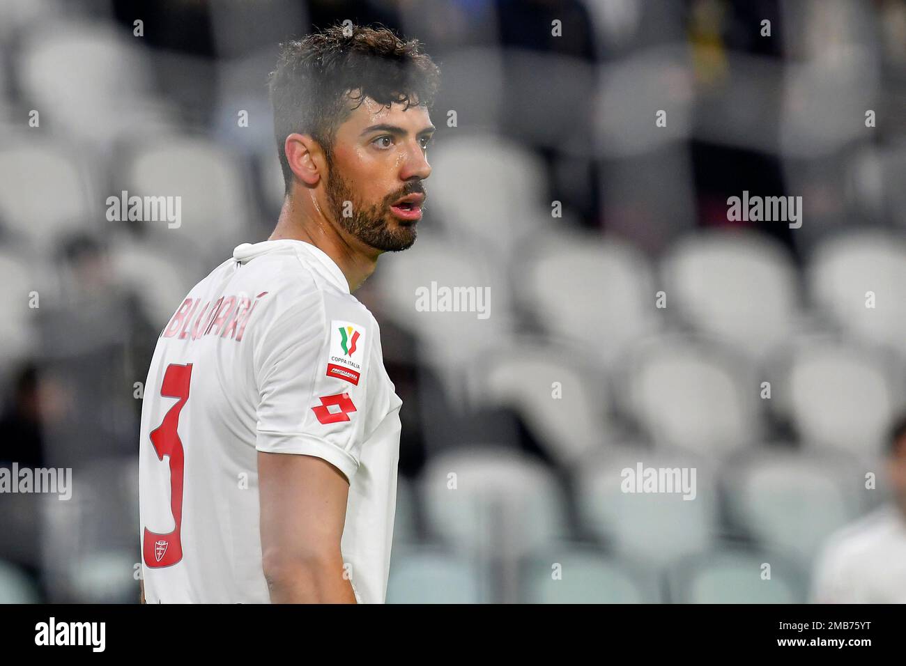 Pablo Mari of AC Monza during the Italy Cup football match between Juventus FC and AC Monza. Stock Photo