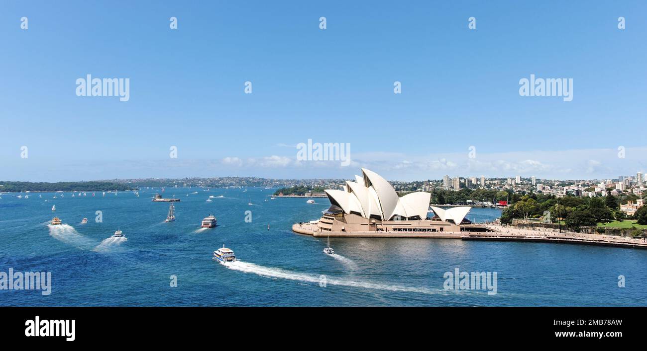 The Iconic Sydney Opera House is performing arts centre in Sydney, Australia Stock Photo